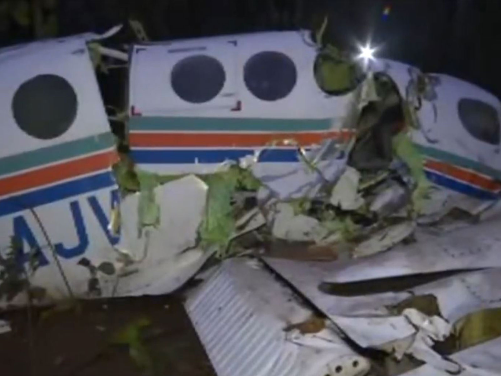 Pictures from the crash site of the Air Ambulance (Photo/ANI)