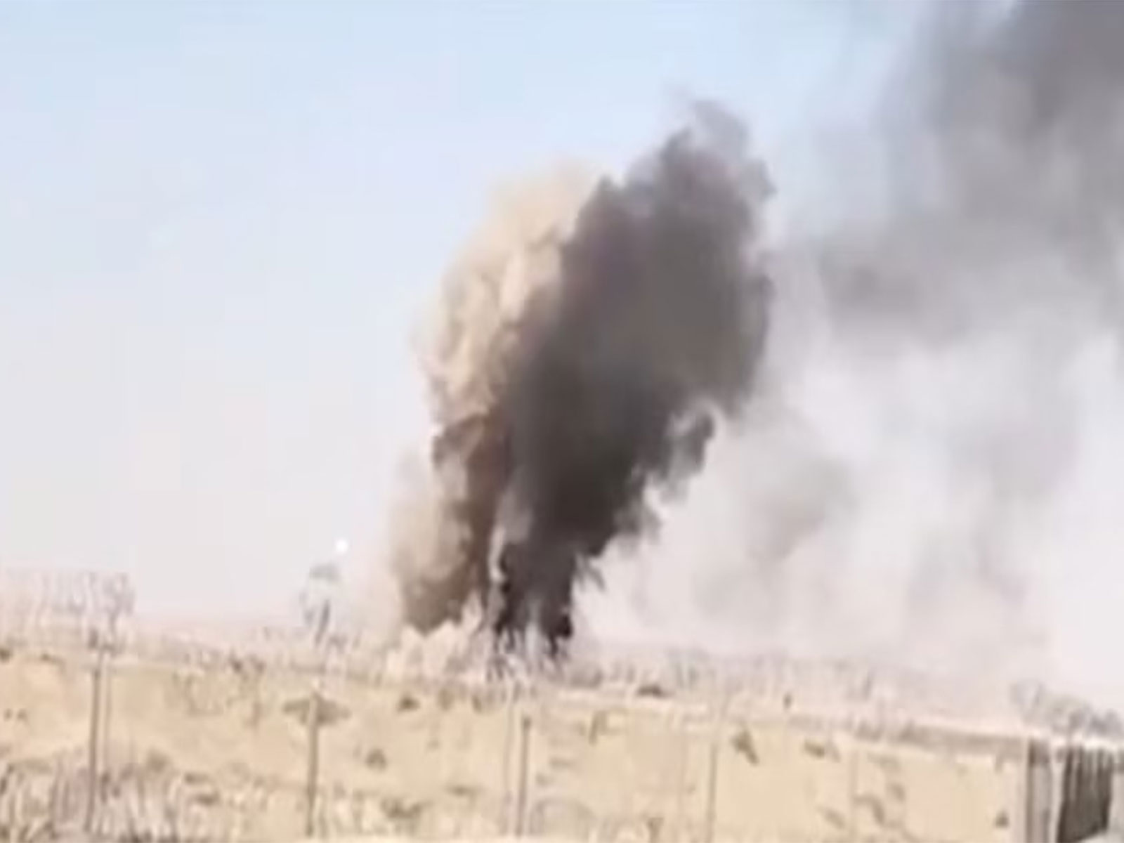 Smoke billows following a drone strike conducted by Pakistani forces on an Afghan Taliban border post in Spin Boldak (File Photo/Reuters)