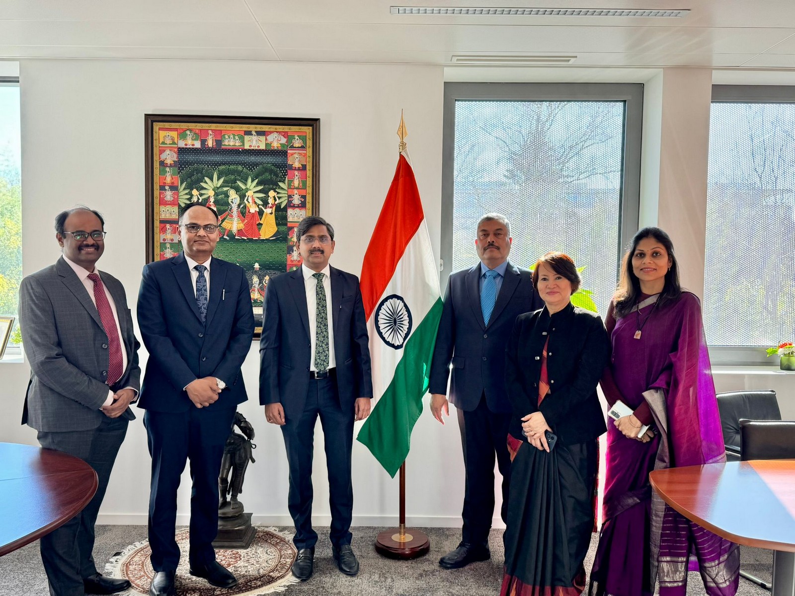 Surjit Bhujabal, Special Secretary to the Government of India and Member of CBIC, along with senior officials of CBIC at WTO's side event in Geneva (Photo/X @cbic_india)