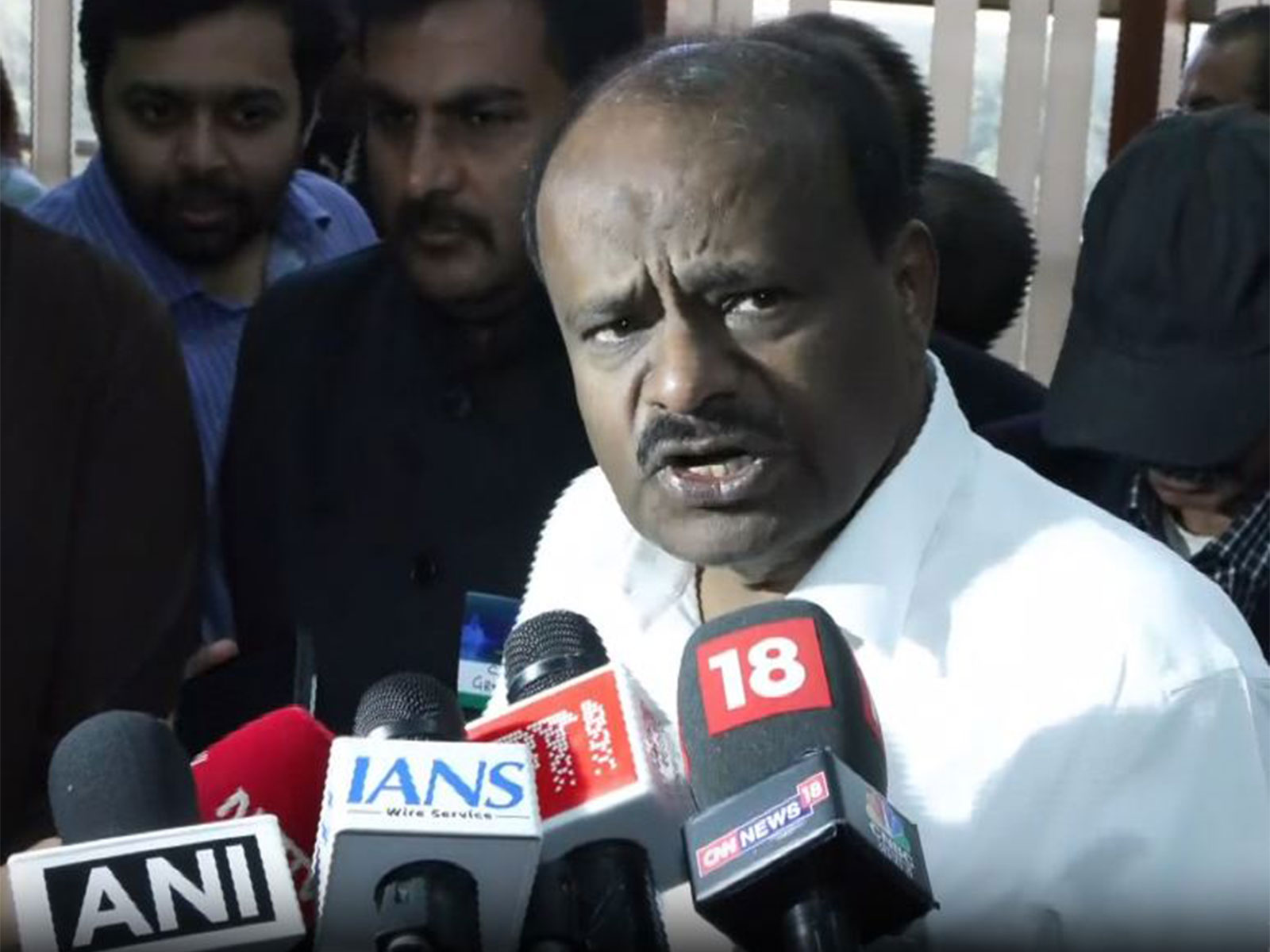 Union Minister for Heavy Industries and Steel, H D Kumaraswamy. (Photo: ANI)
