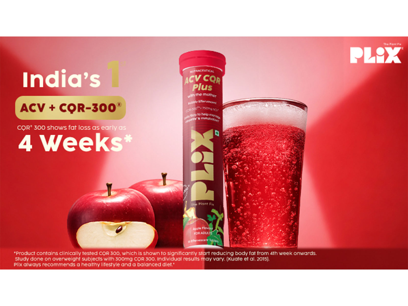 Plix Launches ACV CQR Plus Effervescent with Clinically Studied CQR-300®