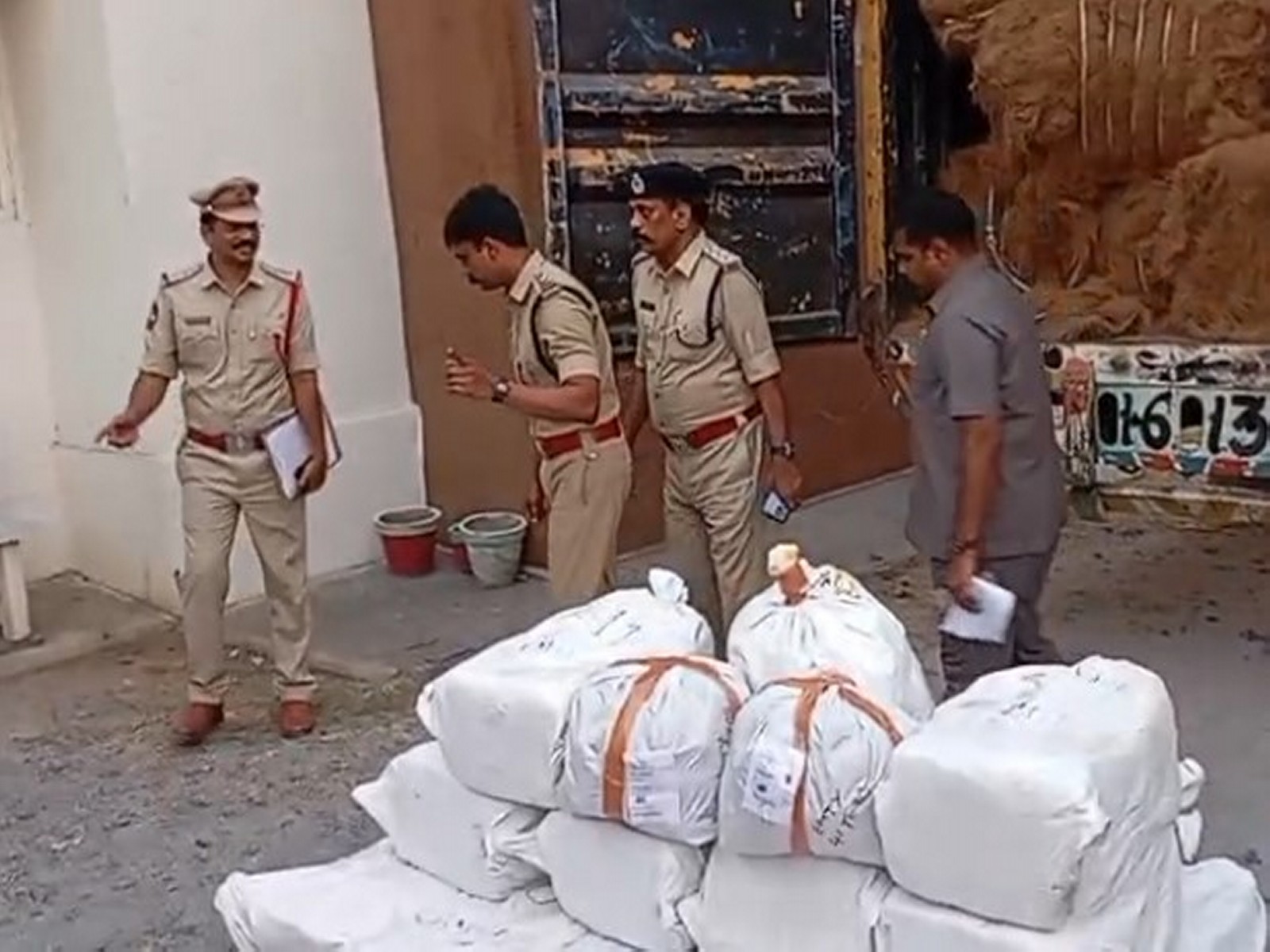Telangana Police seized Rs 2.05 crore Ganja. (Photo/ANI)