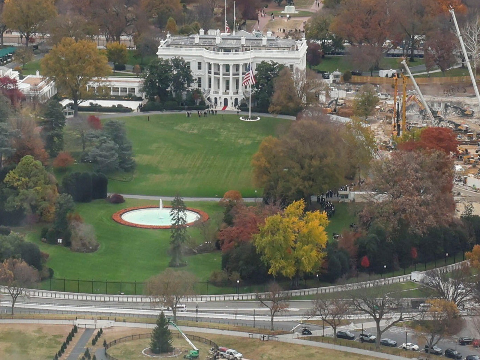 Ongoing construction on the East Wing of the White House, where US President Donald Trump's proposed ballroom is being built (Photo/Reuters)