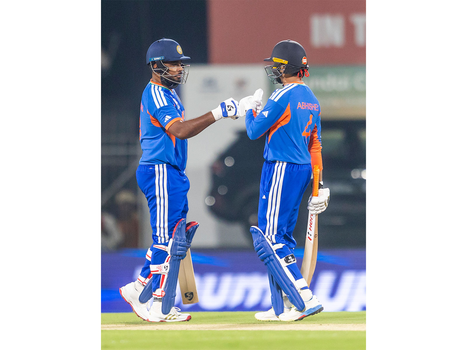 Sanju Samson and Abhishek Sharma. (Photo/ANI) 
