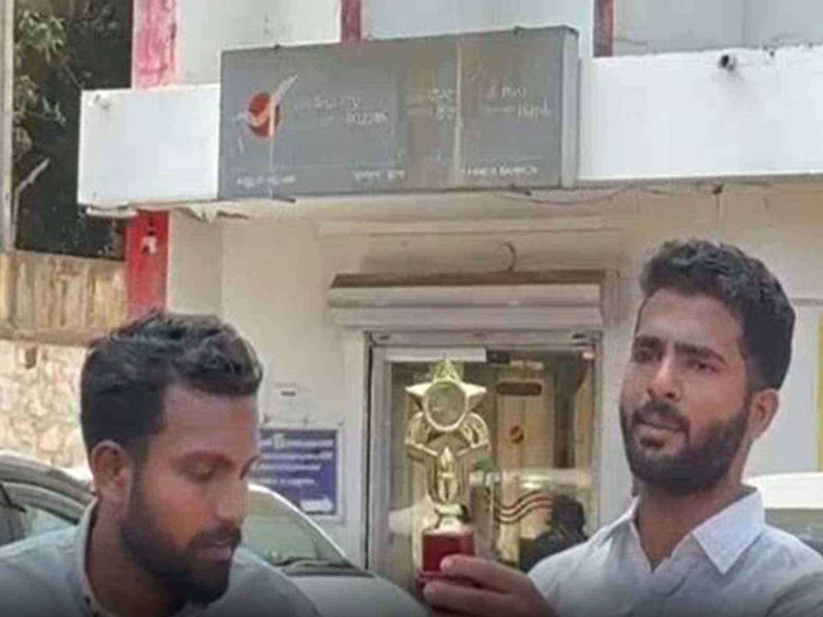Kerala Students Union activists outside the Post Office in Kannur, Kerala (Photo credit/KSU State Secretary)