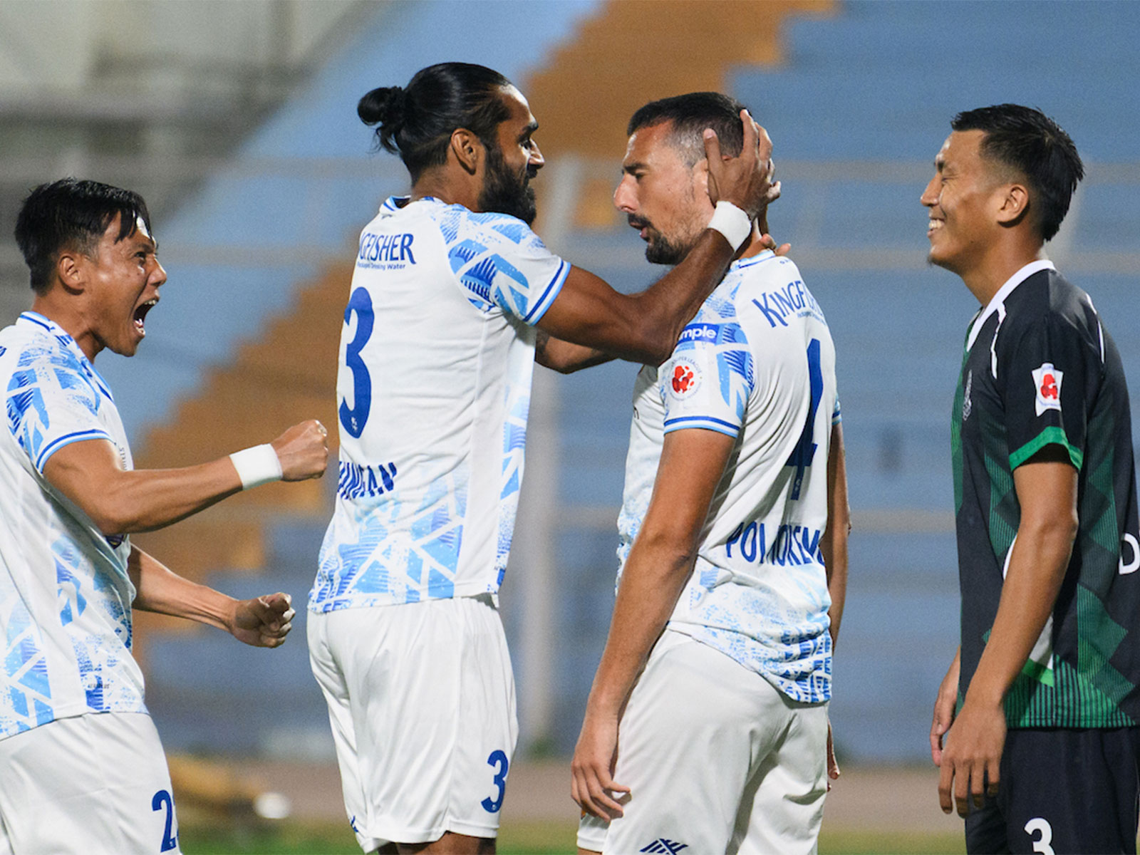 East Bengal and Jamshedpur FC players during an ISL match. (Photo/AIFF Media)