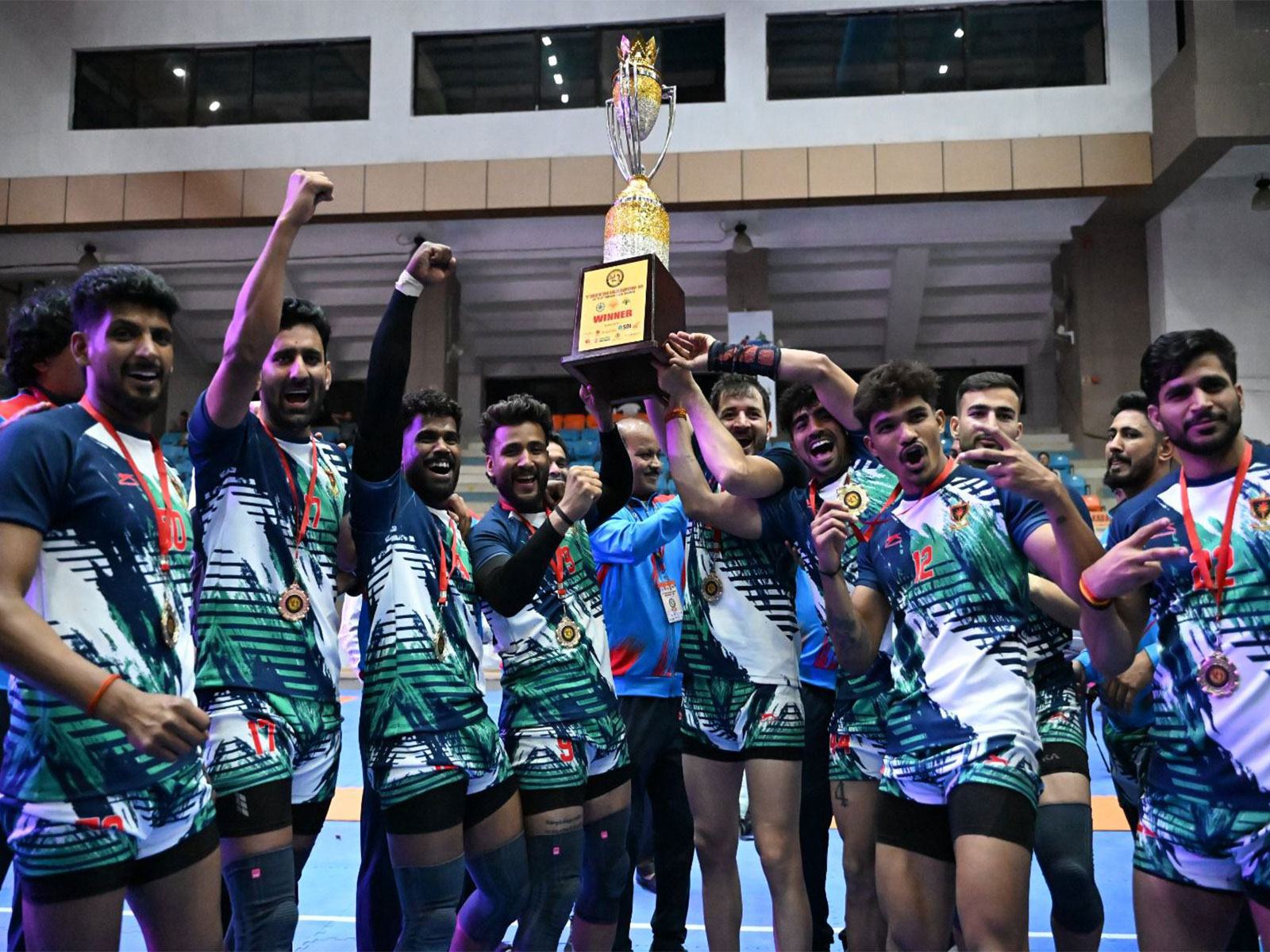 Indian Railways kabaddi team (Photo: 72nd Senior Men's National Kabaddi Championship)