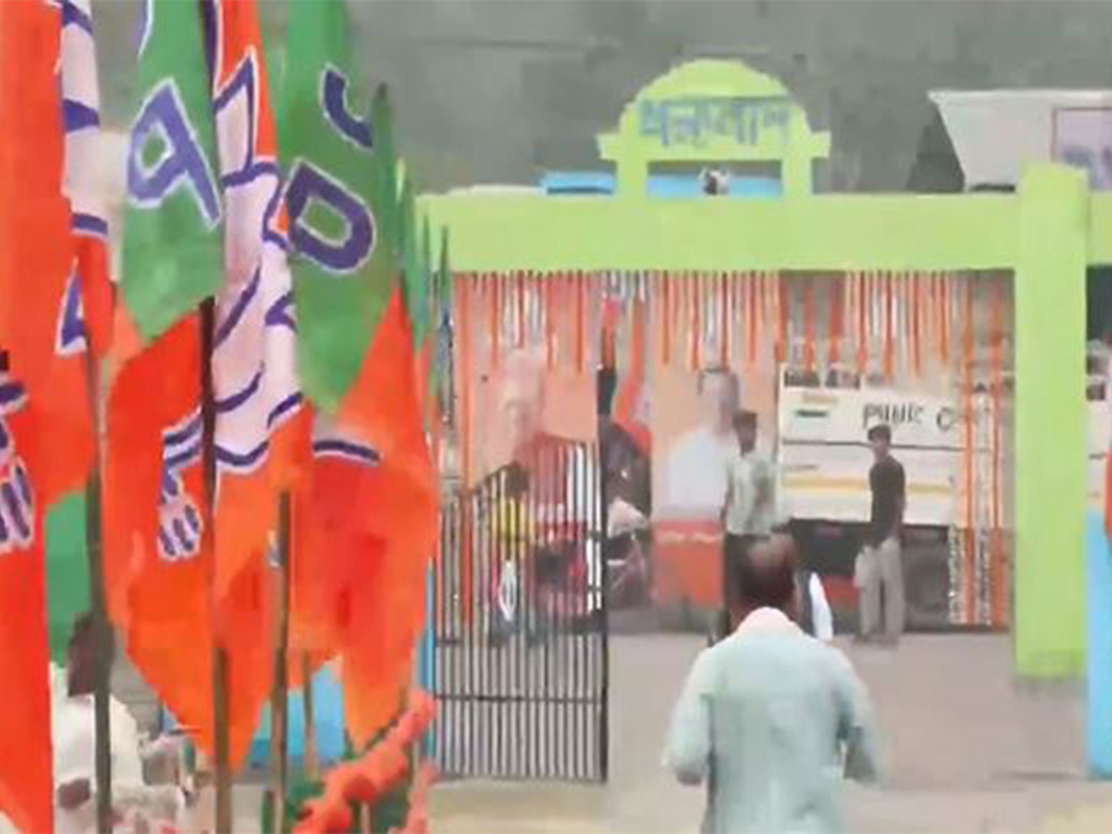 Preparations ahead of 'Jan Ashirwad Yatra' (Photo/ANI)