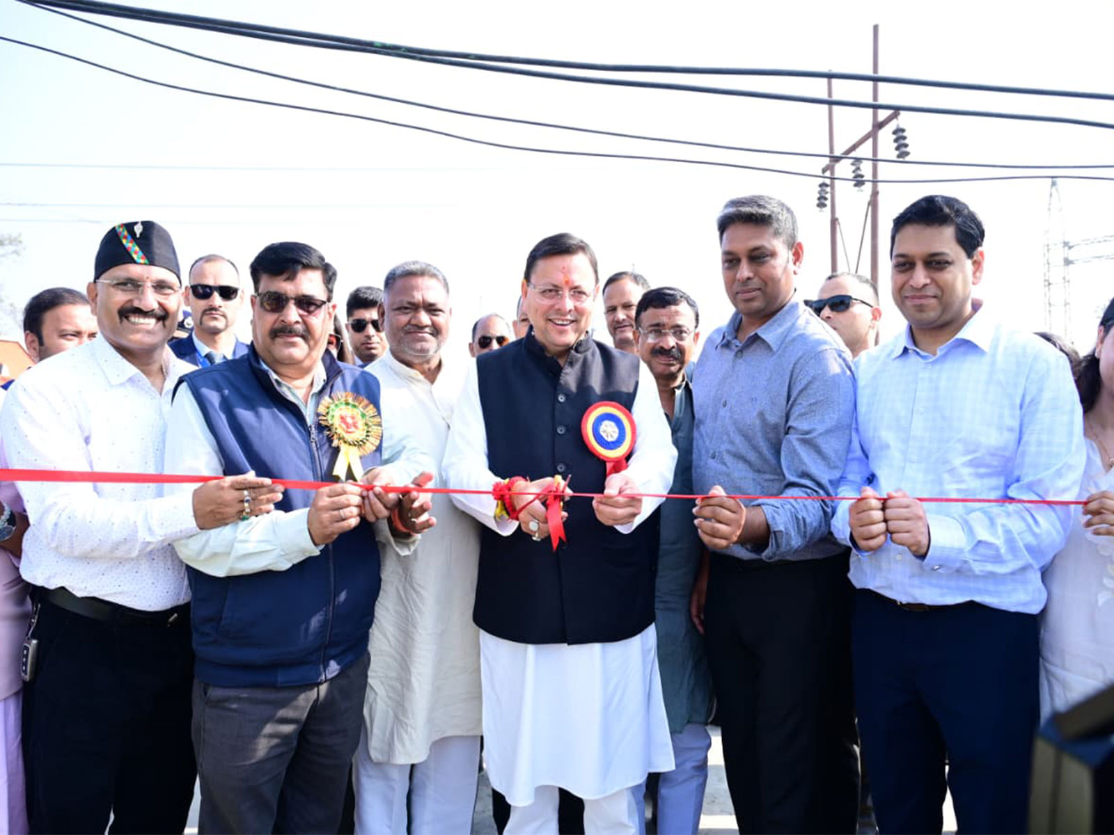 Uttarakhand CM Pushkar Singh Dhami inaugurates an Open Gym (Photo/ANI)