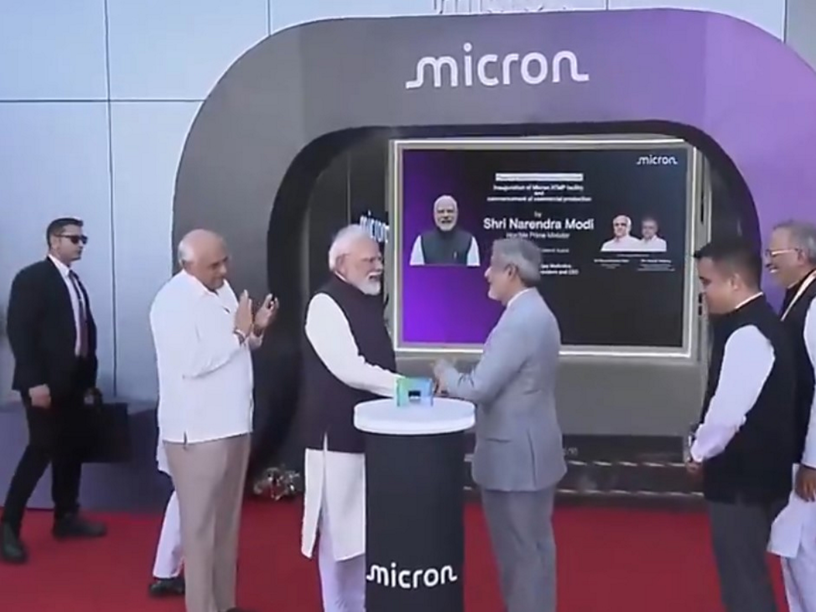 PM Modi inaugurates Micron's Semiconductor ATMP facility in Gujarat (Photo/ANI)