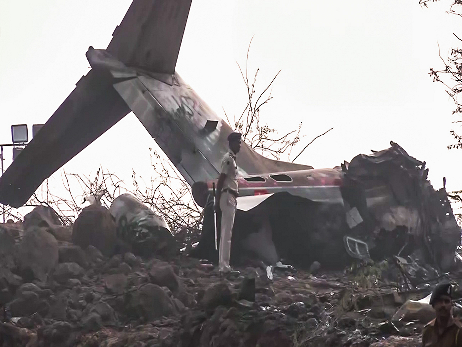 Visuals from the crash site of Ajit Pawar's plane (File Photo/ANI)