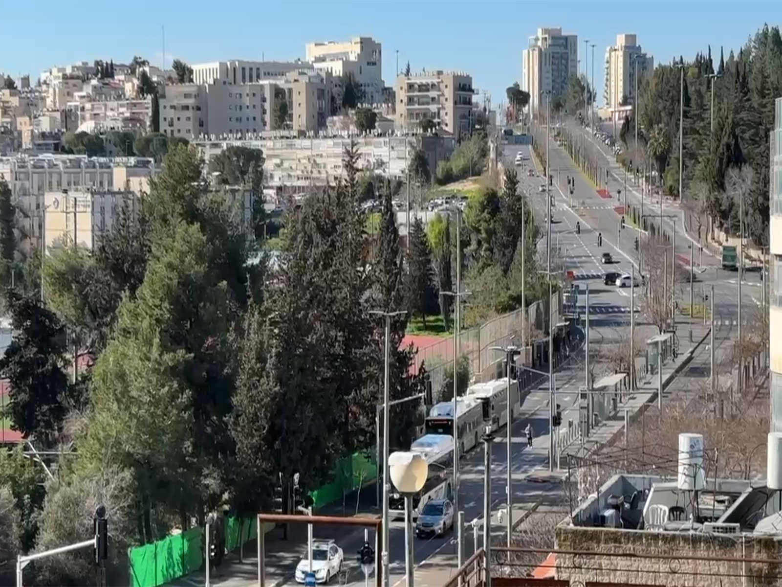 Sirens in Jerusalem during an Iranian missile barrage on March 1, 2026 (Photo/TPS)
