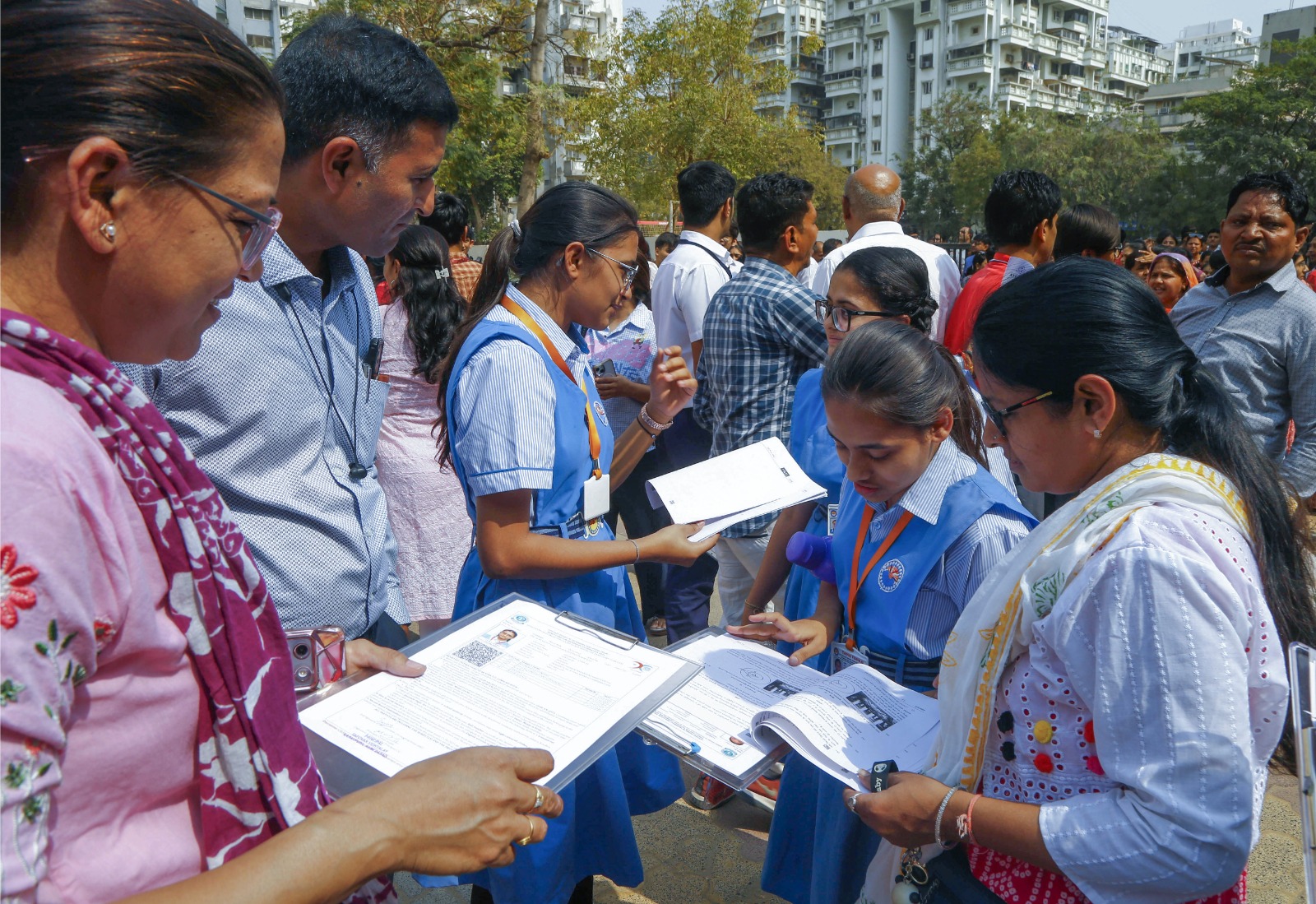 A file photograph of an examination centre in Ahmedabad, Gujarat (Photo/ANI)