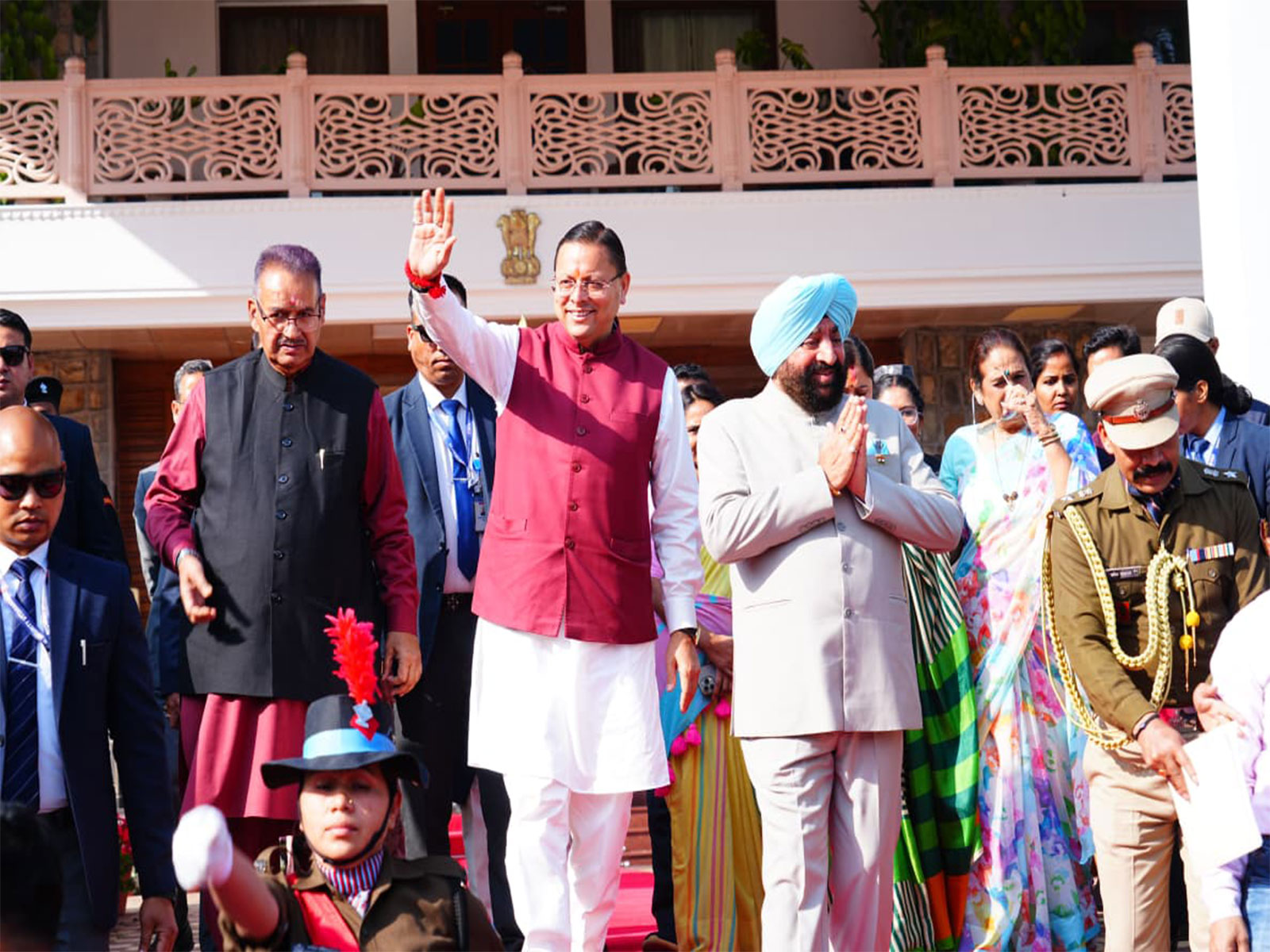 Uttarakhand CM Pushkar Singh Dhami at Lok Bhawan in Dehradun (Photo/CMO)