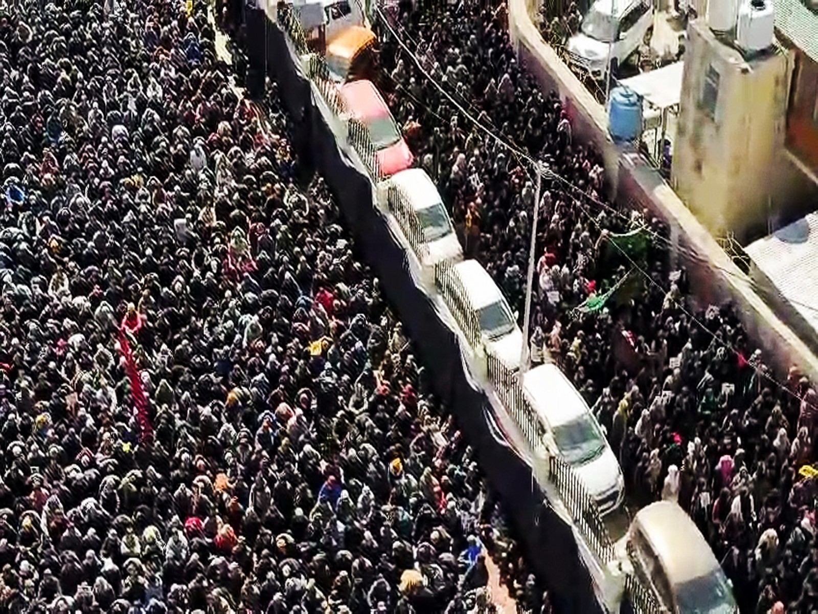 Shia Muslims take to the streets to protest against the killing of Iran's Supreme Leader Ayatollah Ali Khamenei, who has been killed in Israeli and US strikes, in Kargil  (Photo/ANI)