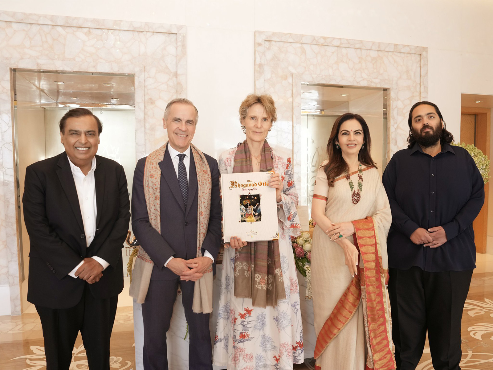 Ambani family hosts Canadian PM Mark Carney and wife in Mumbai (Photo/@RIL_Updates)