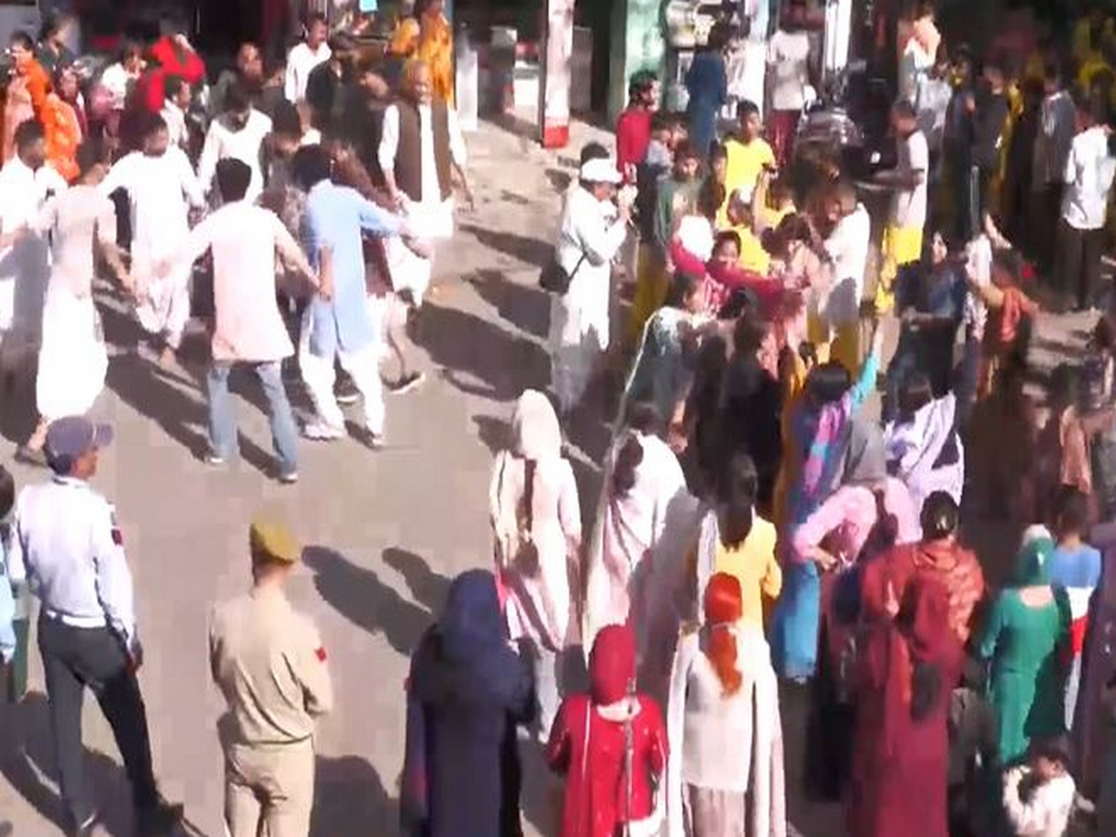 ISKCON Udhampur organised a grand Shobha Yatra yesterday (Photo/ANI)