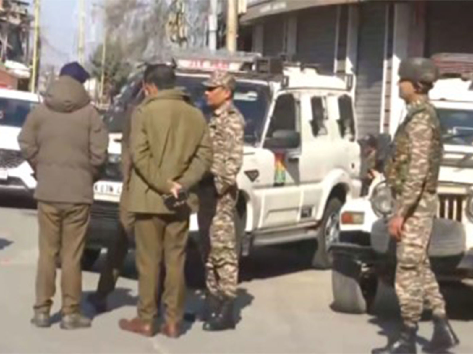 Security forces in Anantnag Jammu and Kashmir (Photo/ANI)