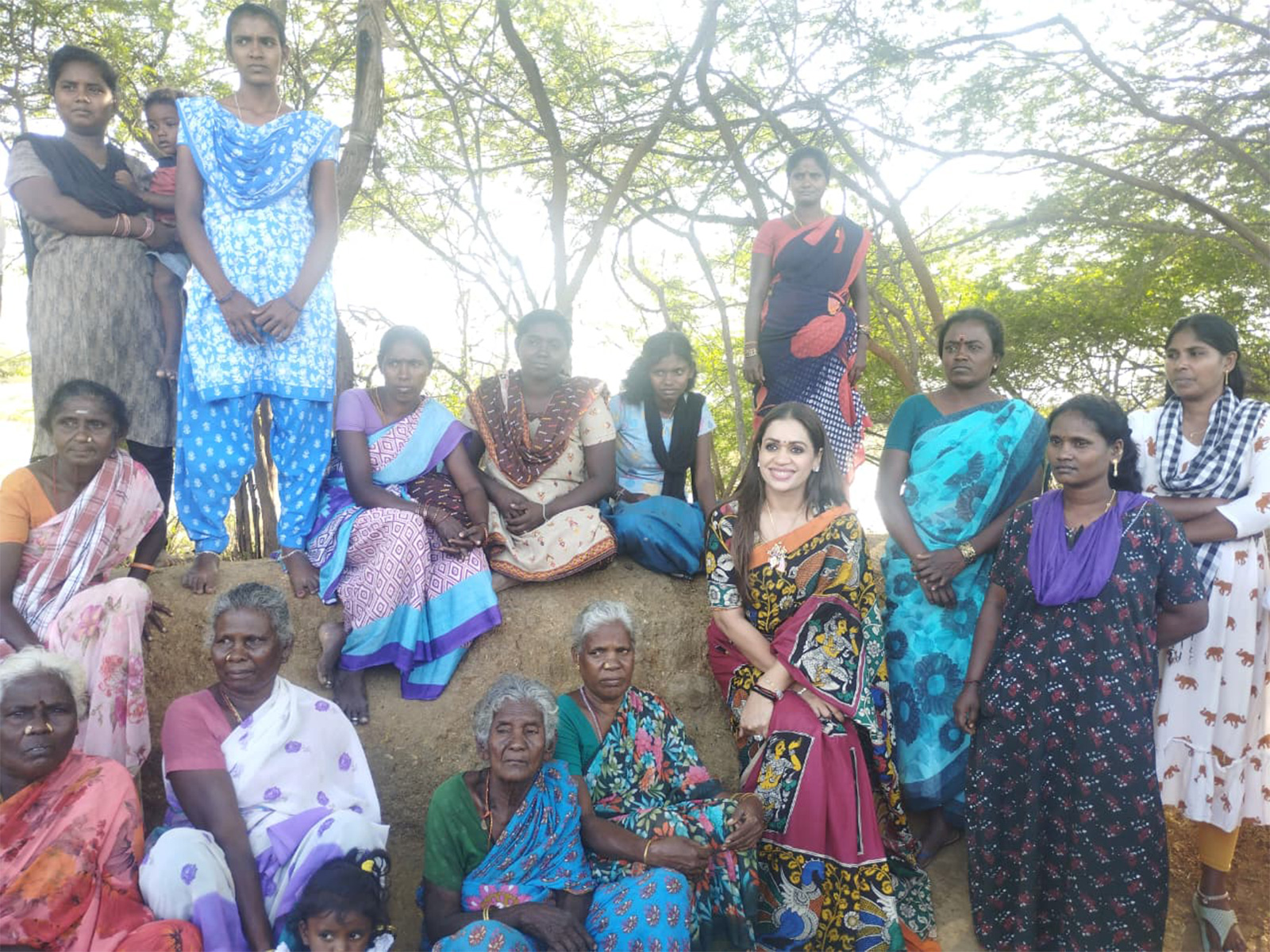 Dr Payal Kanodia sharing a vibrant moment with Irular Tribe Womern