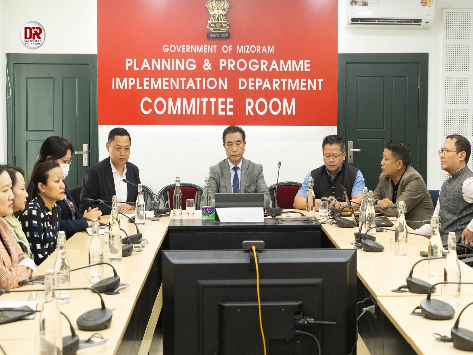 Mizoram CM Lalduhoma at the Planning & Programme Implementation Committee Room in Aizawl (Photo/ANI)