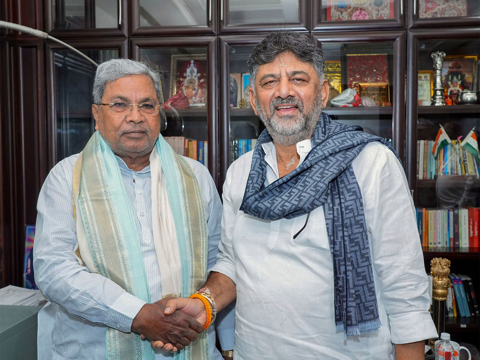 Karnataka CM Siddaramaiah with Deputy CM DK Shivakumar (Photo/ANI)