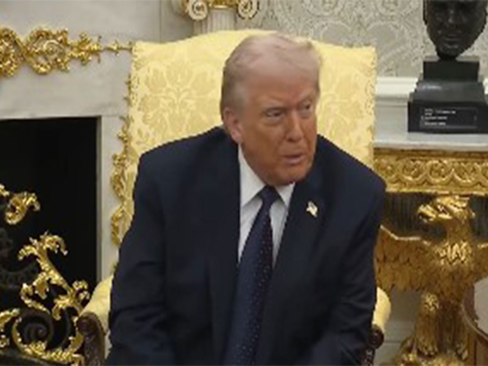US President Donald Trump speaks in Oval Office. (Photo/ANI)