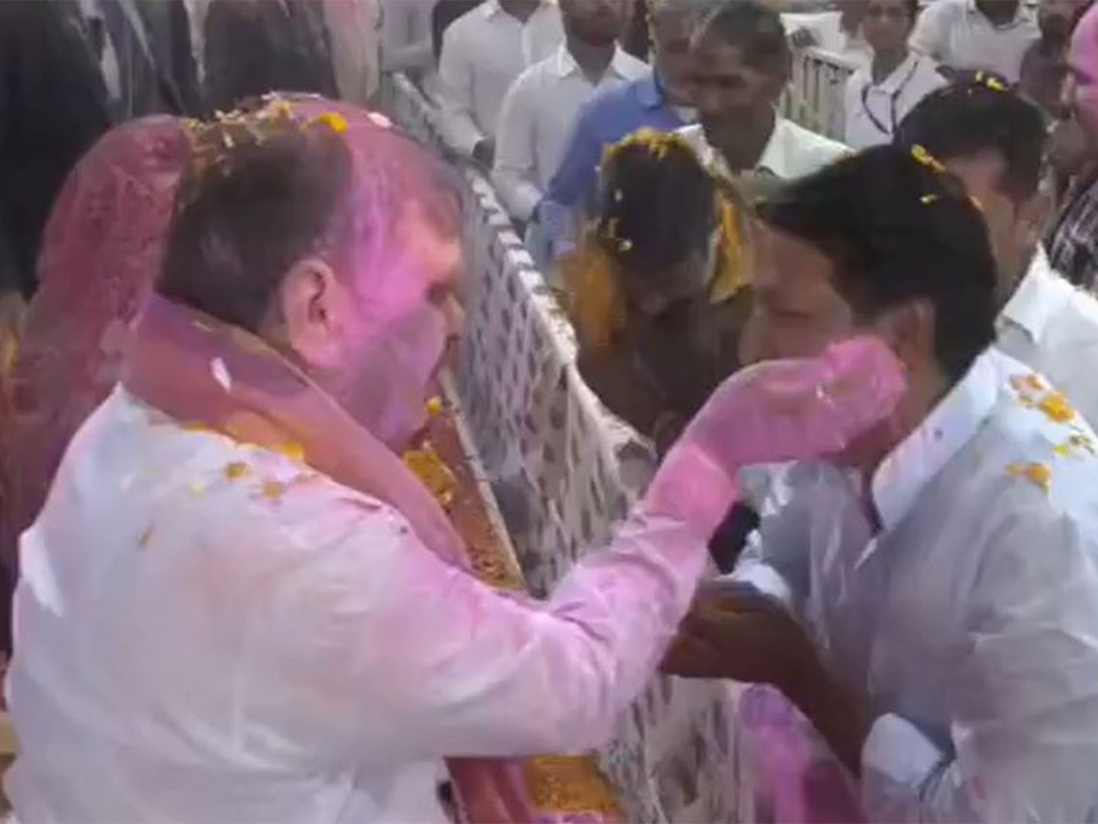 Rajasthan CM Bhajanlal Sharma joins Holi festivities (Photo/ANI)