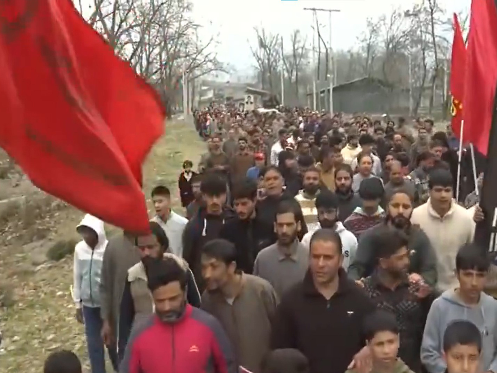 J-K: Shia Community protest against killing of Iran's Supreme Leader(Photo/ANI)