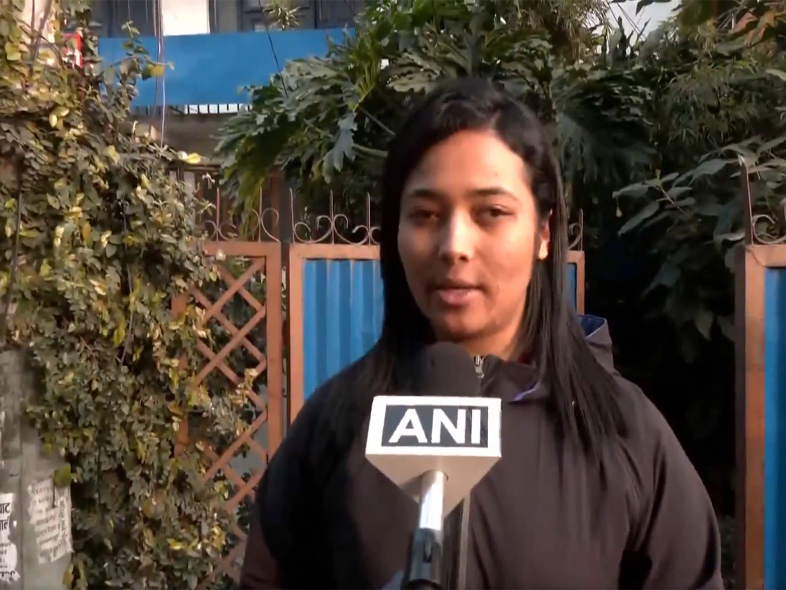 A voter speaks to ANI after casting her vote during Nepal's 2026 general election at a polling centre in Kathmandu. (Photo/ANI)