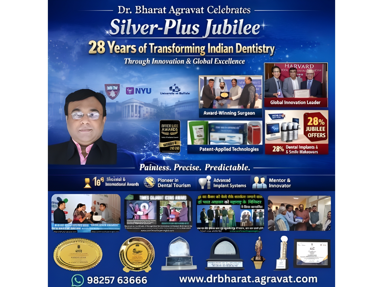 Dr Bharat Agravat Celebrates "Silver-Plus Jubilee": 28 Years of Transforming Indian Dentistry through Innovation and Global Excellence