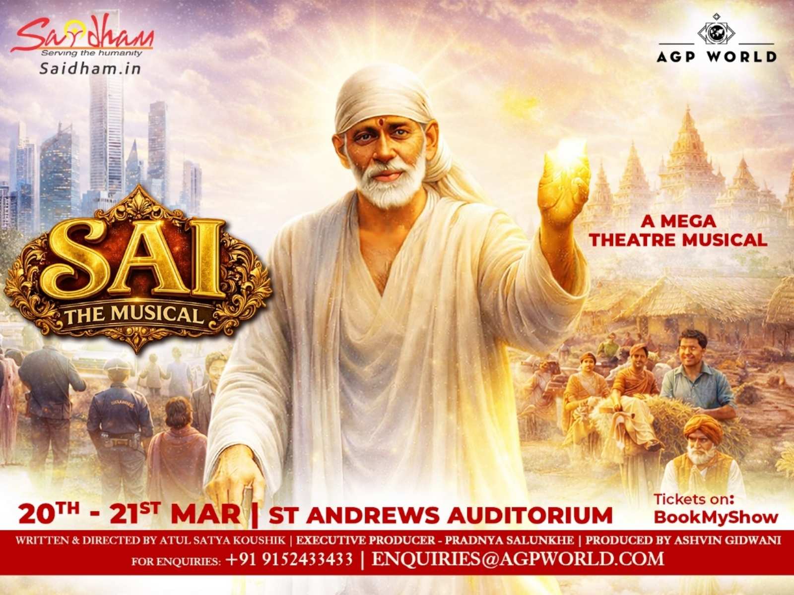 AGP World Announces Mumbai Return of Theatre Blockbuster Sai - The Musical