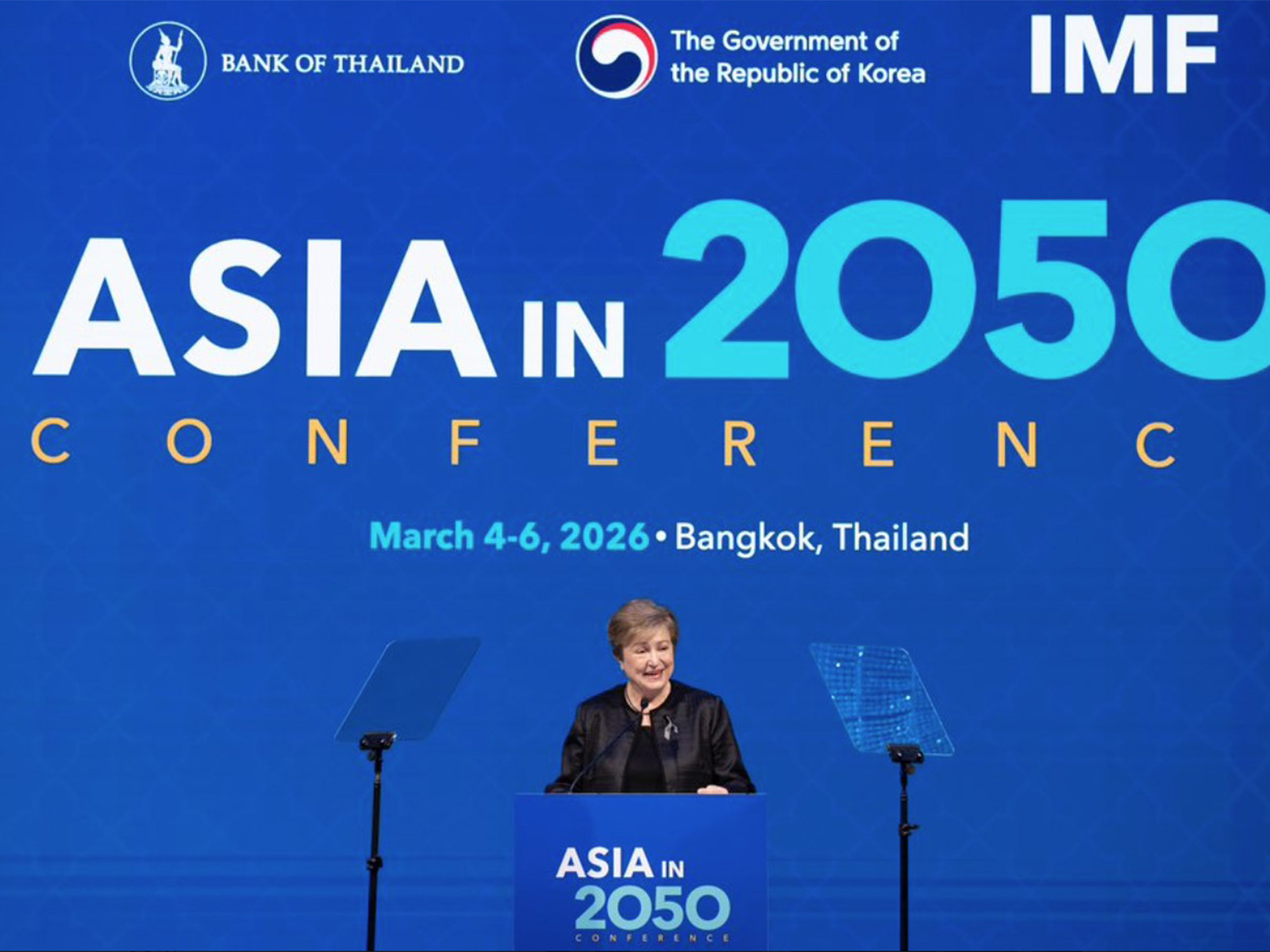 Kristalina Georgieva, Managing Director, IMF speaking at the Asia in 2050 Conference in Bangkok, Thailand (Photo/X @KGeorgieva)