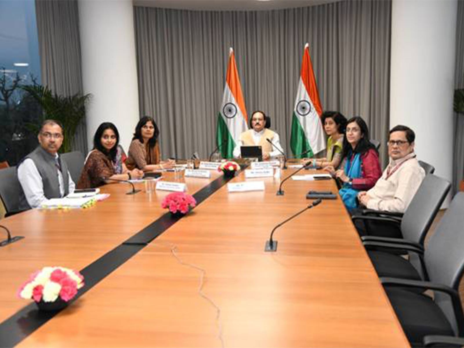 Union Health Minister Jagat Prakash Nadda addressing the WHO press briefing on India's HPV vaccination campaign (Photo/Ministry of Health and Family Welfare)