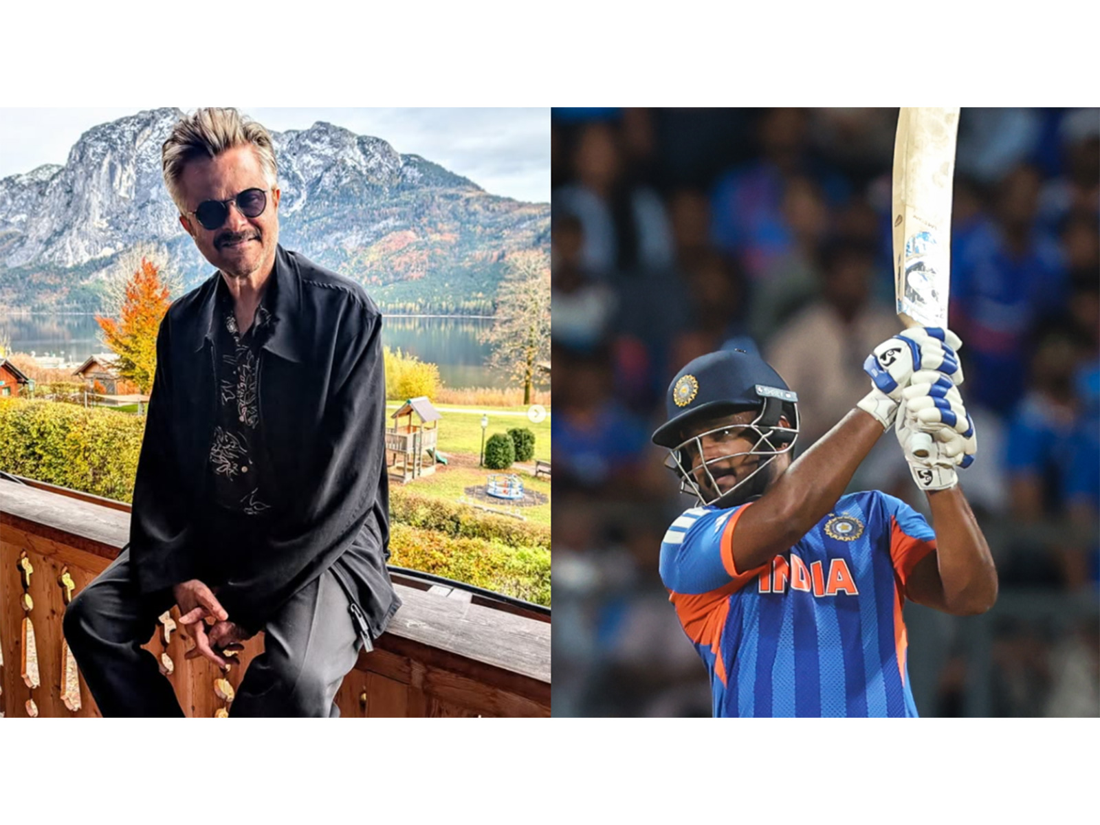 Anil Kapoor (L) Sanju Samson (R) (Photo/anilskapoor, ANI)