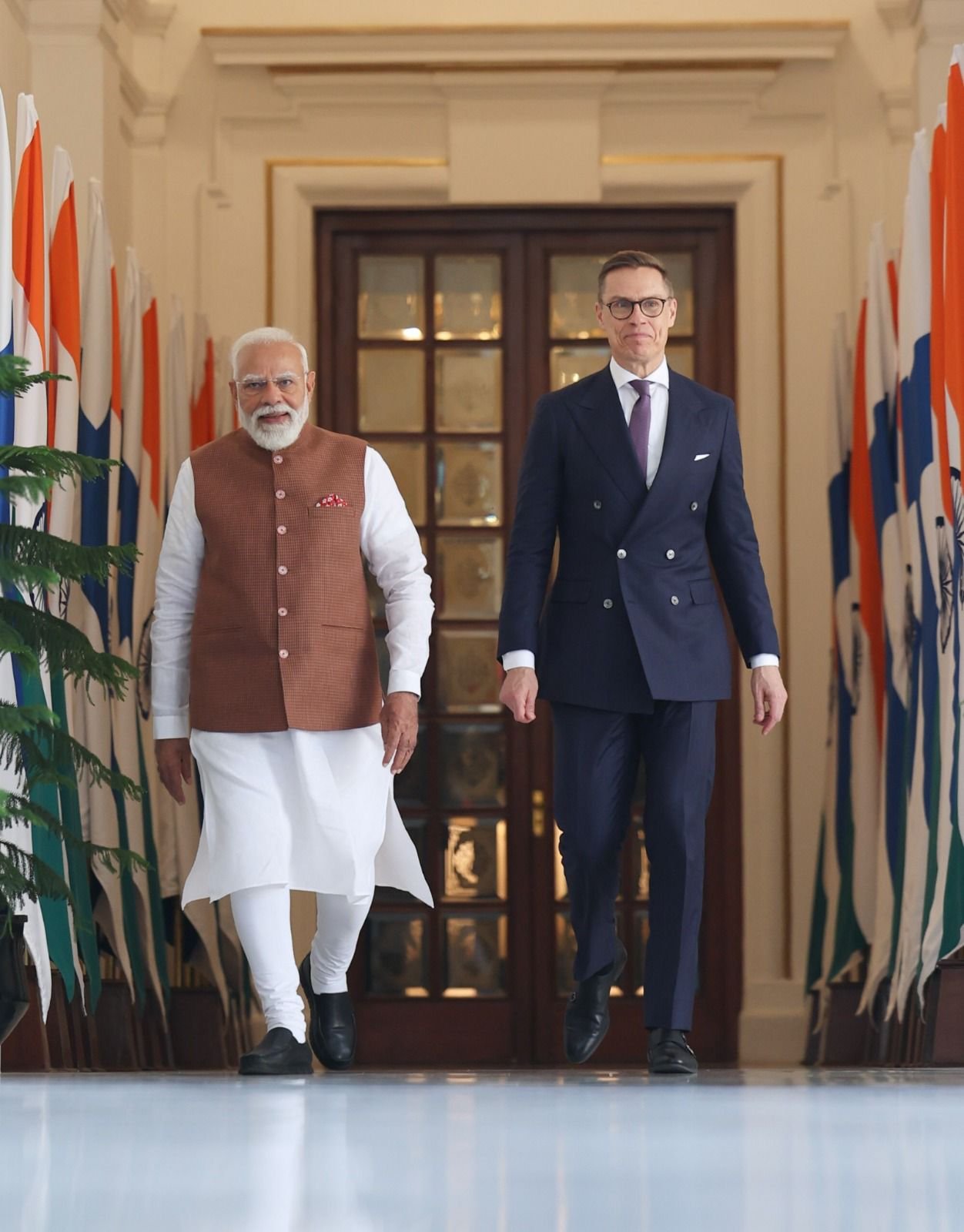 PM Modi and Finland President Alexander Stubb (Photos/ANI)