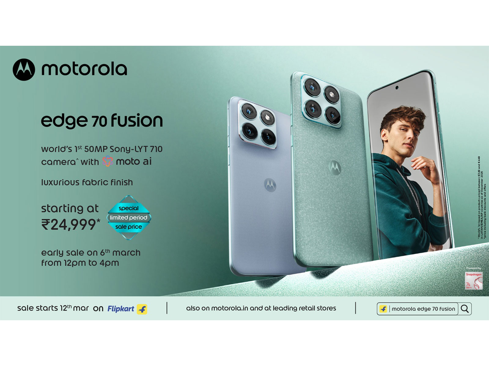 Motorola Launches edge 70 fusion at Rs. 24,999*