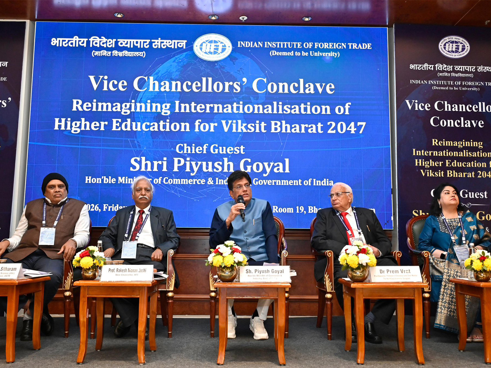 Vice Chancellor's Conclave on "Reimagining Internationalisation of Higher Education for Viksit Bharat 2047" (Image: X/@PiyushGoyal)