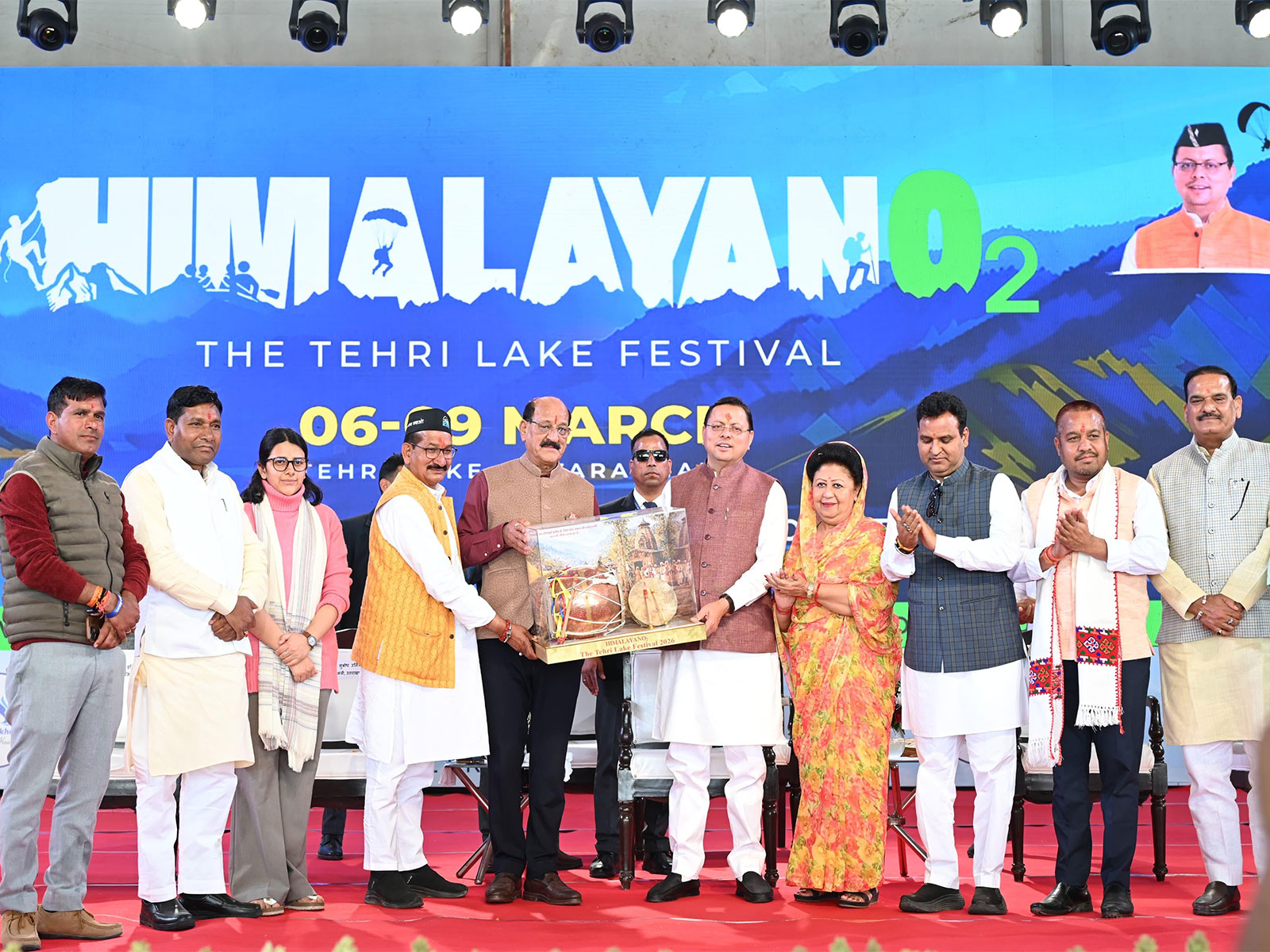 CM Pushkar Singh Dhami inaugurates Himalayan O₂ Tehri Lake Festival (Photo/ANI)