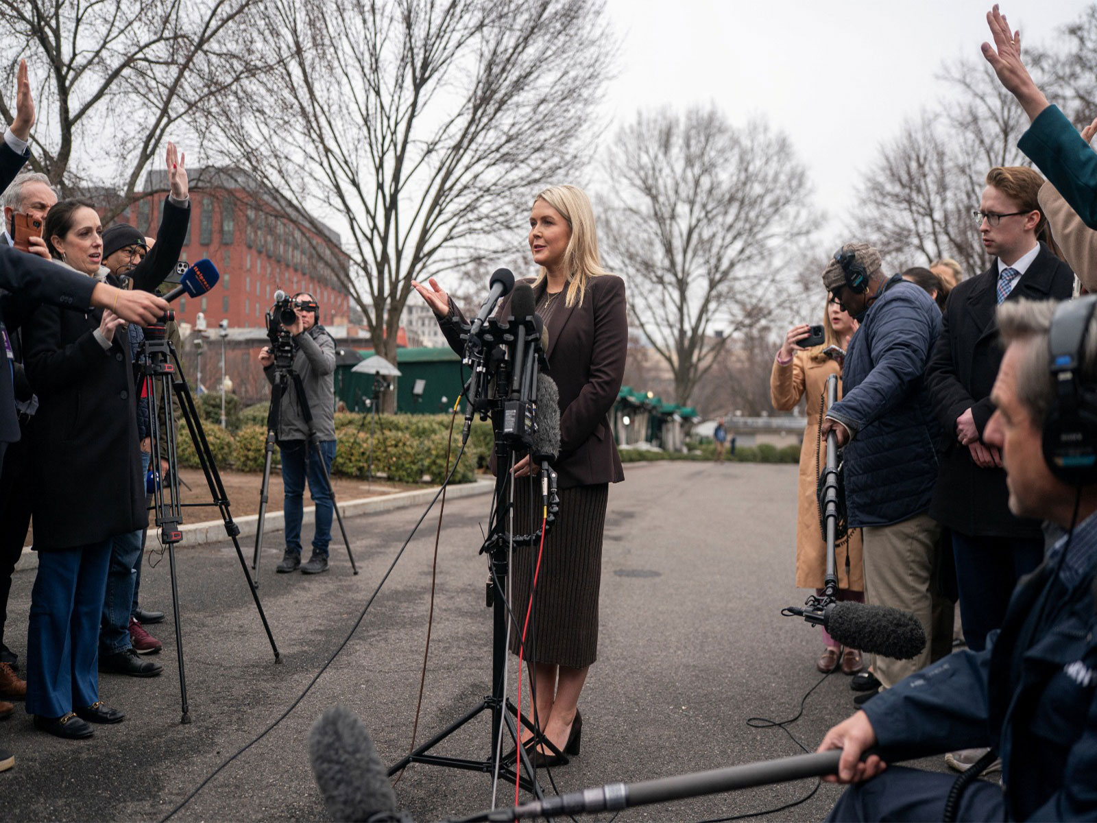 White House Press Secretary Karoline Leavitt speaks to members of the media (Photo/ Reuters)