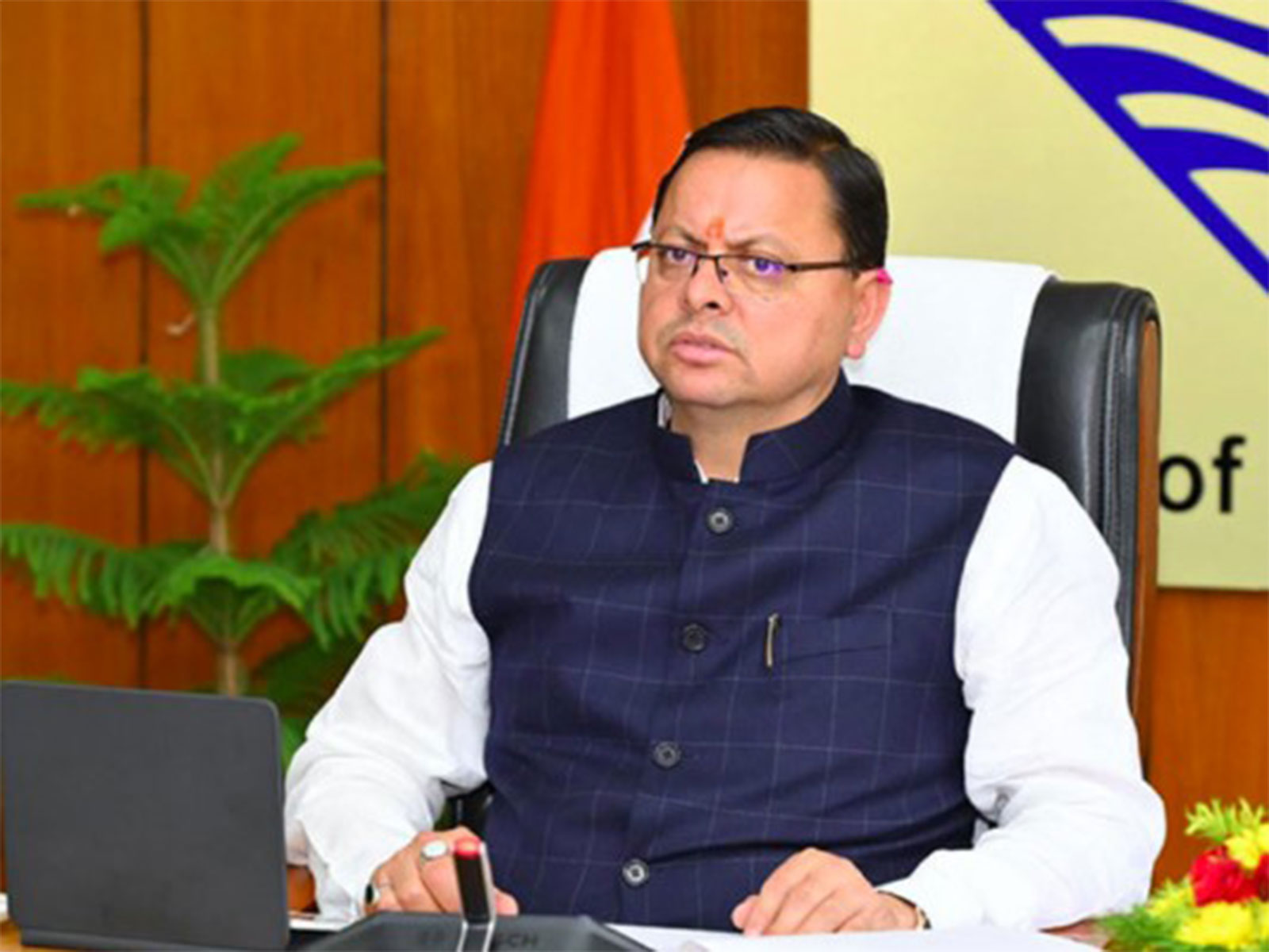 Uttrakhand CM Pushkar Singh Dhami (photo/ANI)