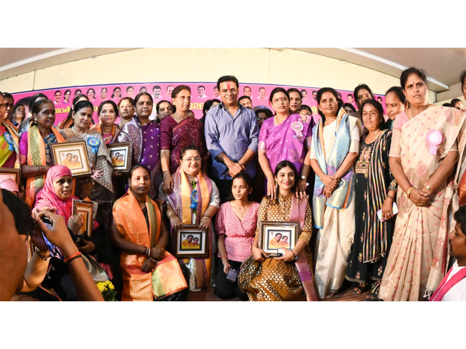 International Women's Day celebrated grandly at Chandanagar with Bharat Rashtra Samithi (BRS) working president KT Rama Rao (KTR) (Photo/ANI)