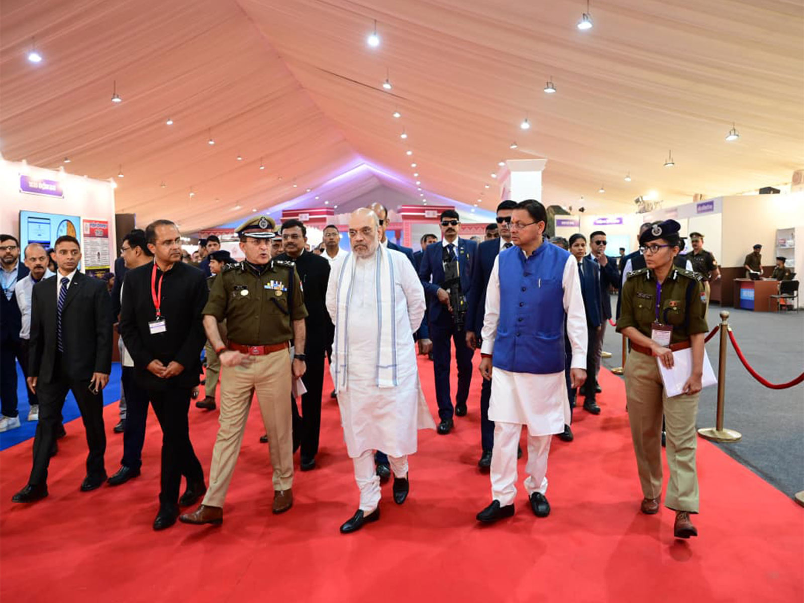 Union Home Minister Amit Shah and Uttarakhand CM Pushkar Singh Dhami (Photo/ANI)