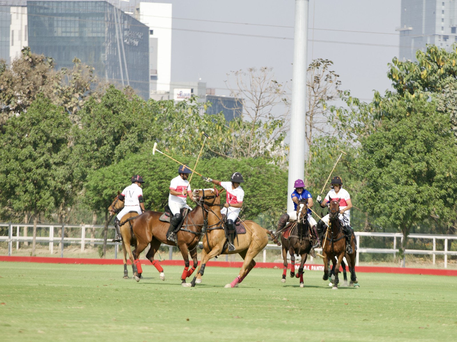 Jindal Panther and V Polo players in action (Photo: Sunjay Kapur Memorial Cup)