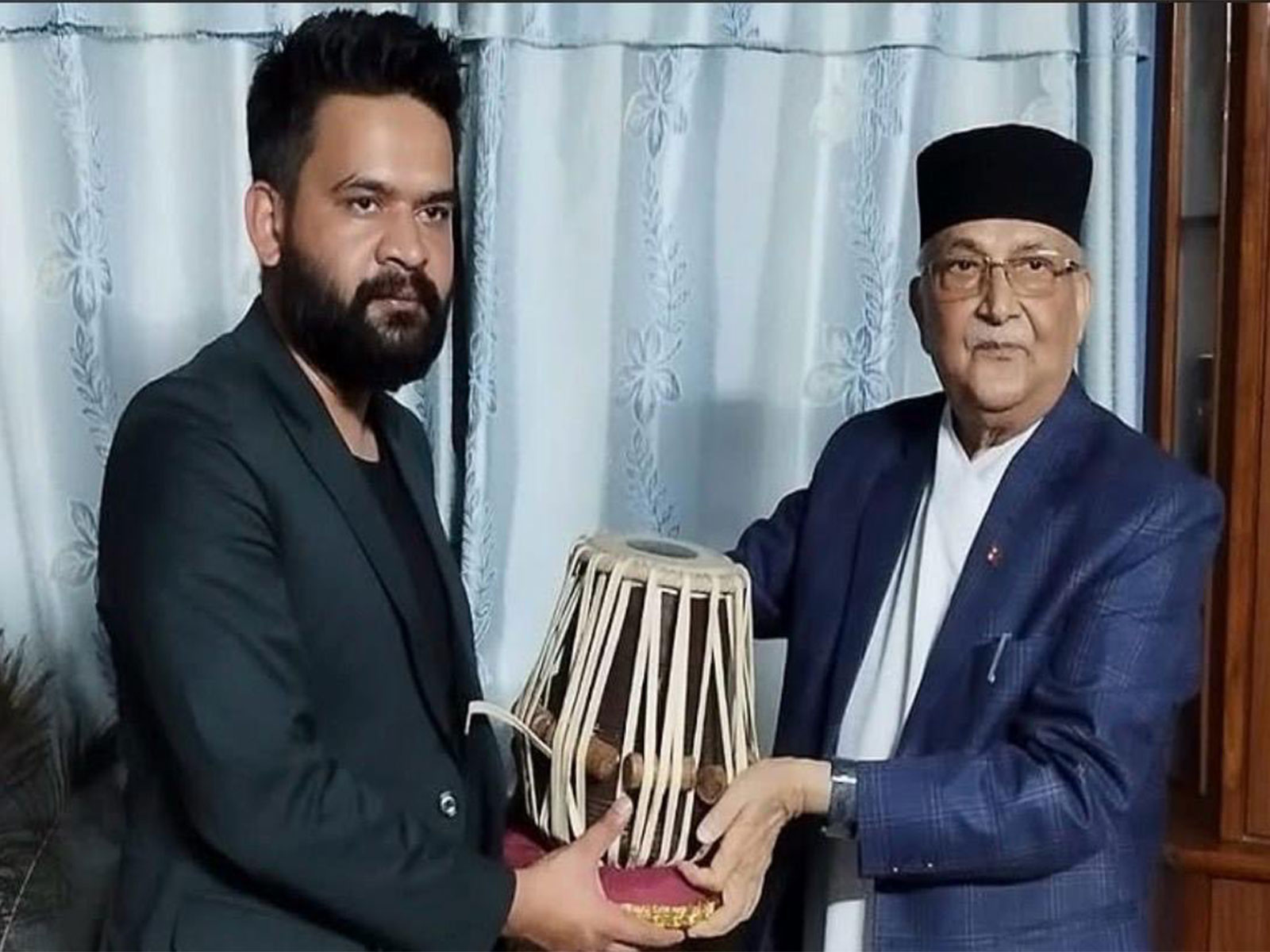 Balen Shah and Former Nepal PM KP Sharma Oli (Photo/ X@kpsharmaoli)