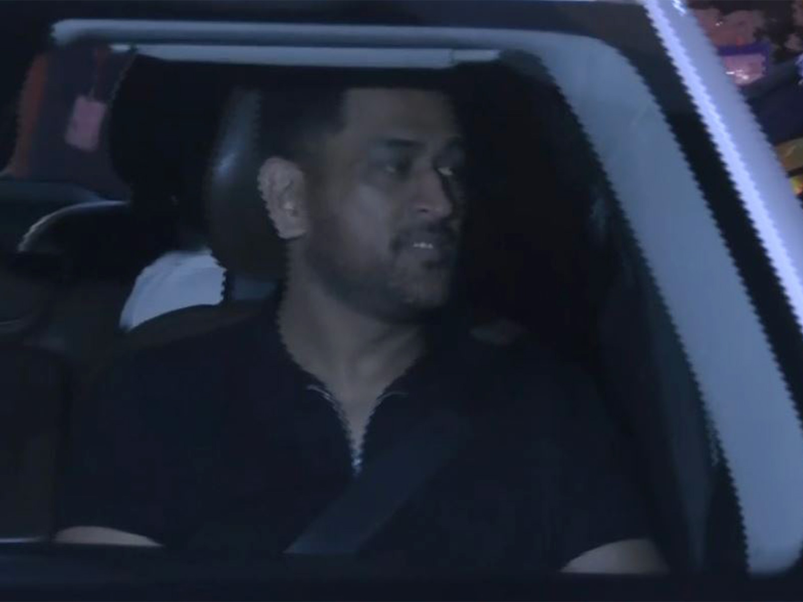 Mahendra Singh Dhoni at Ahmedabad airport. (Photo/ANI)