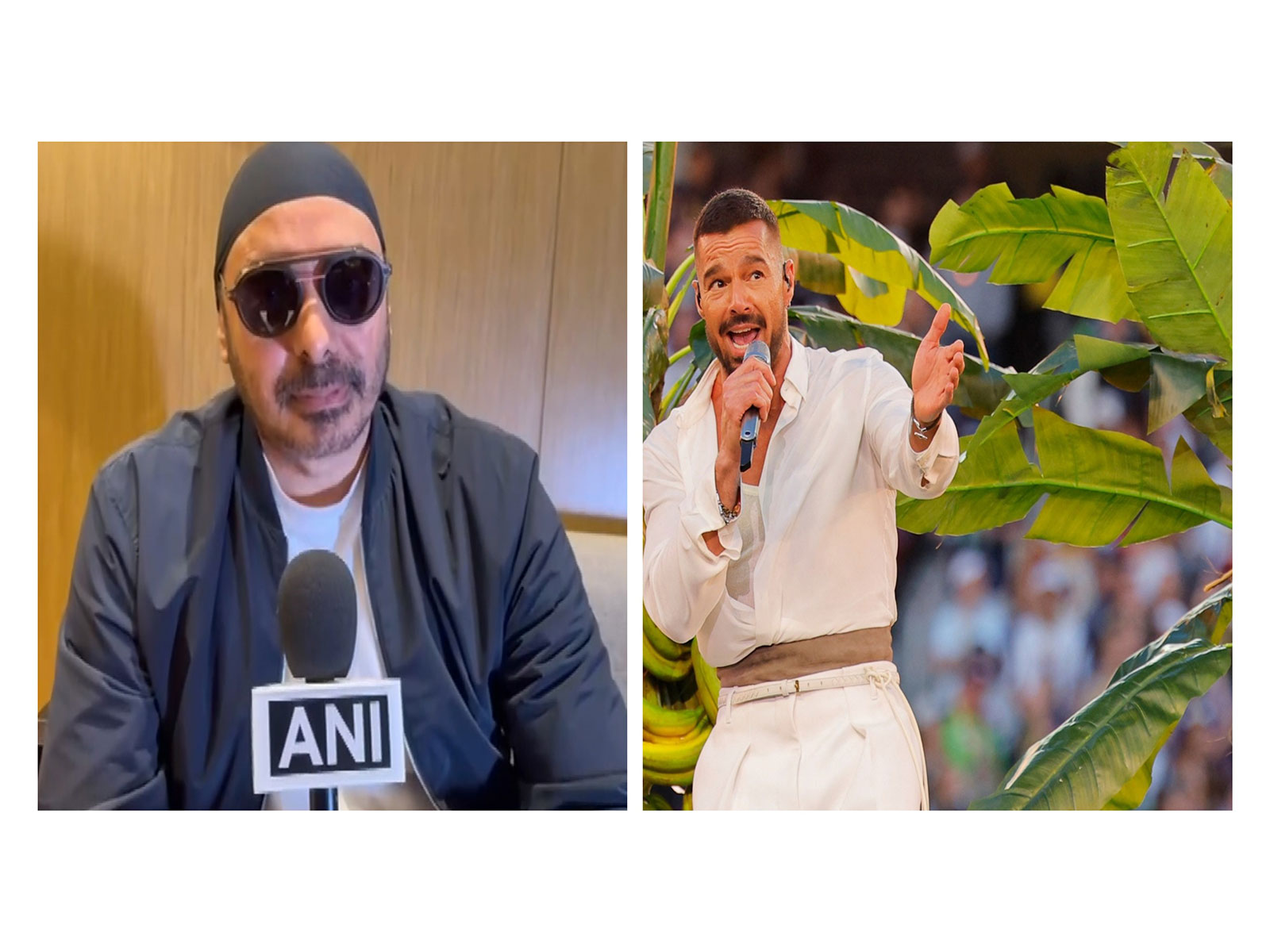 Sukhbir (Image source: ANI), Ricky Martin (Image source: Reuters)