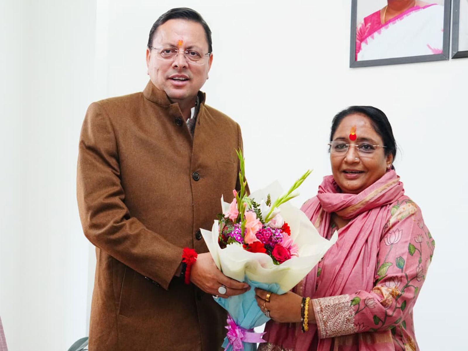 Uttarakhand CM Dhami meets Assembly Speaker Ritu Khanduri Bhushan (Photo/X@pushkardhami)