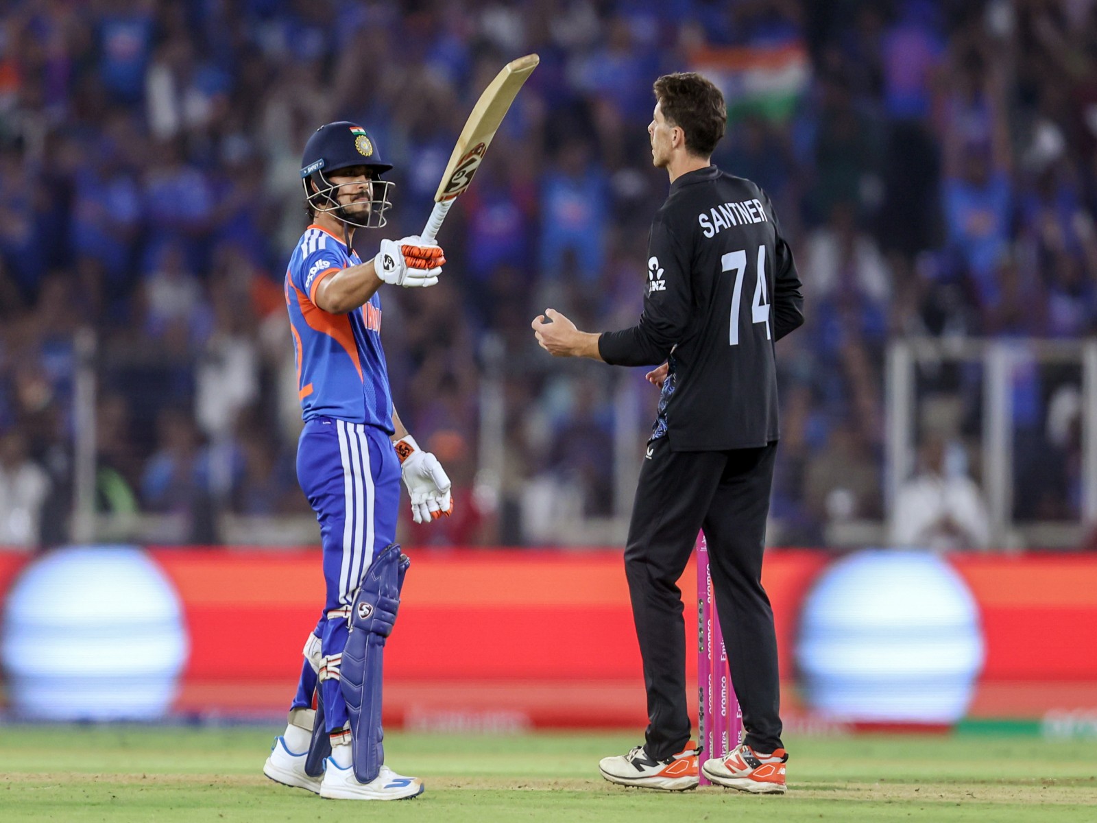 Ishan Kishan celebrating half-century (Photo: ANI)