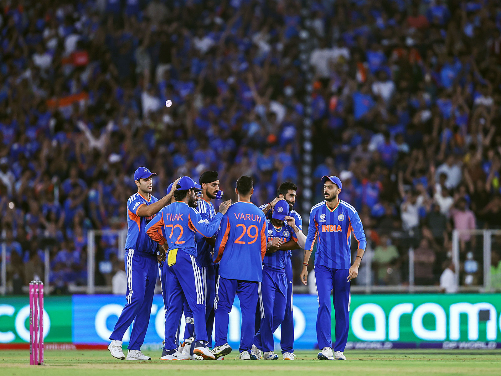 Team India celebrating (Photo: ANI)