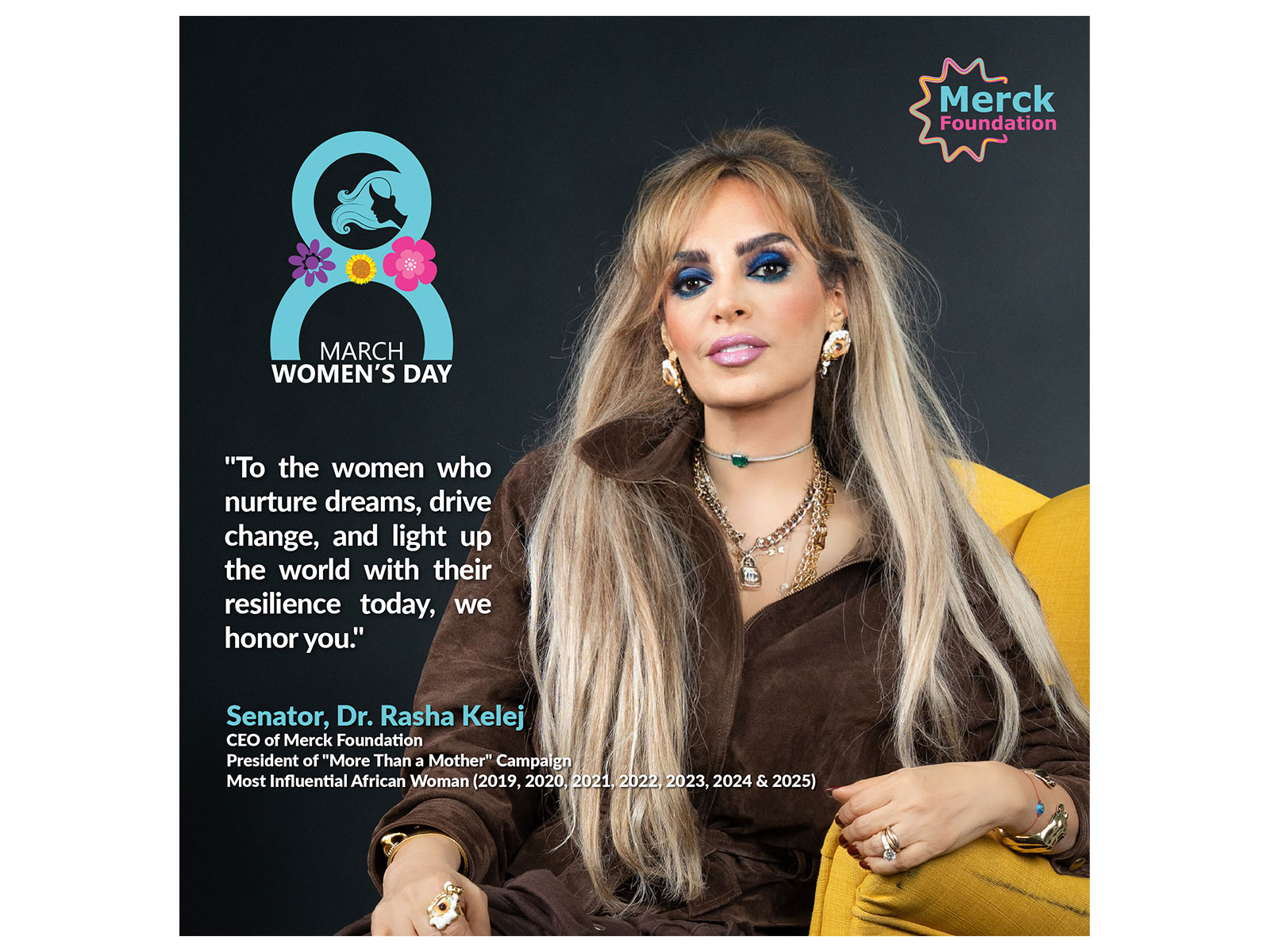 Dr. Rasha Kelej, CEO of Merck Foundation marks International Women's Day 2026